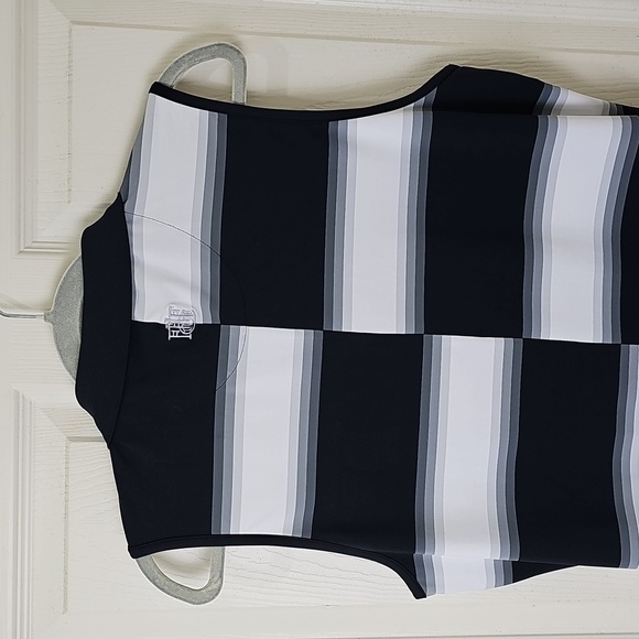 G/FORE Women's Offset Gradient Stripe Performance Fabric Polo Top L NWOT - Picture 10 of 13